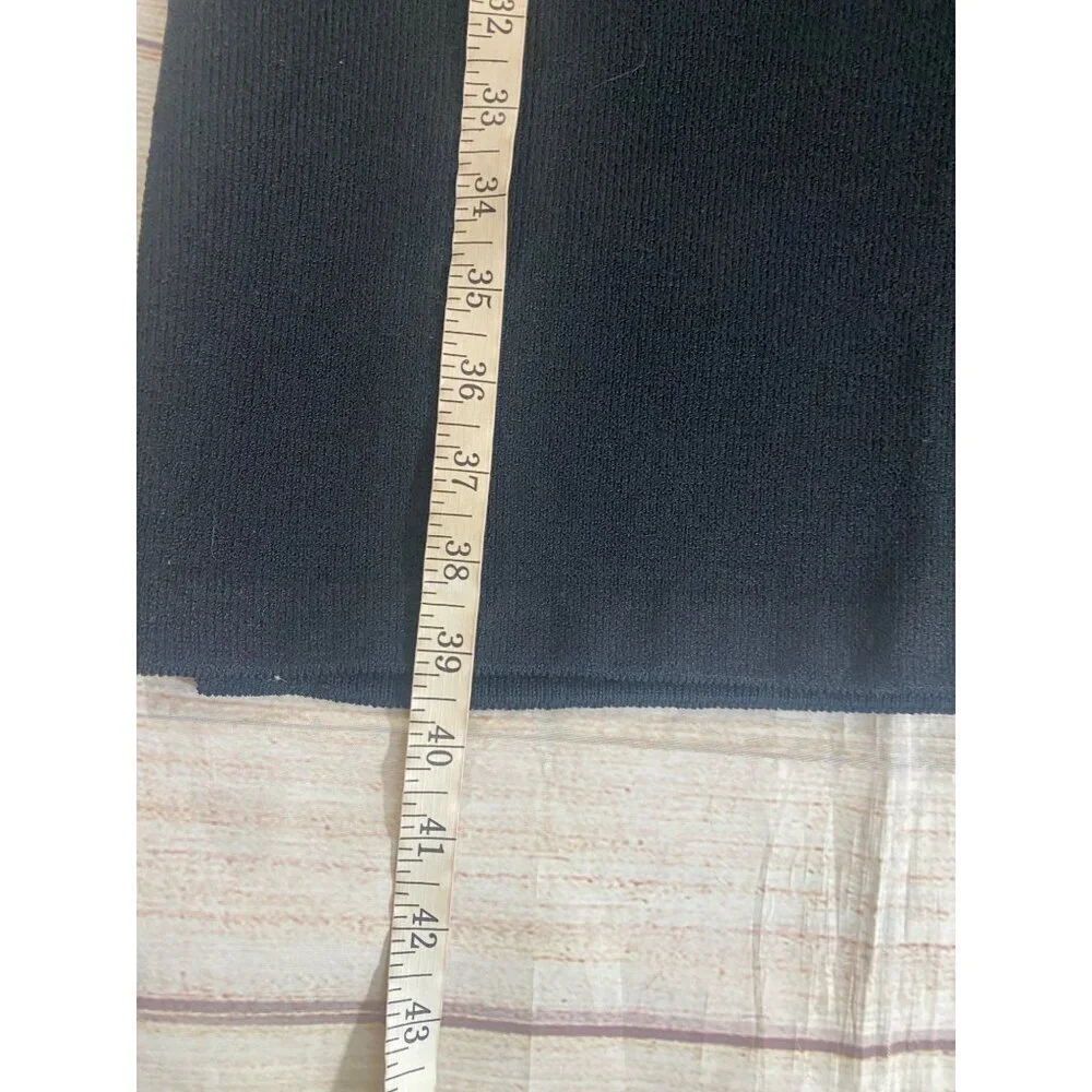 Vintage St John Women's Black Long Sleeve Thick Lace Up Dress - 10 - Picture 7 of 14